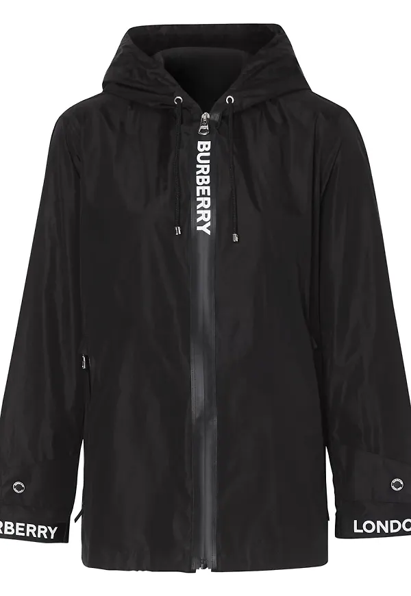Burberry x ECONYL® jacka med logotypband - Svart