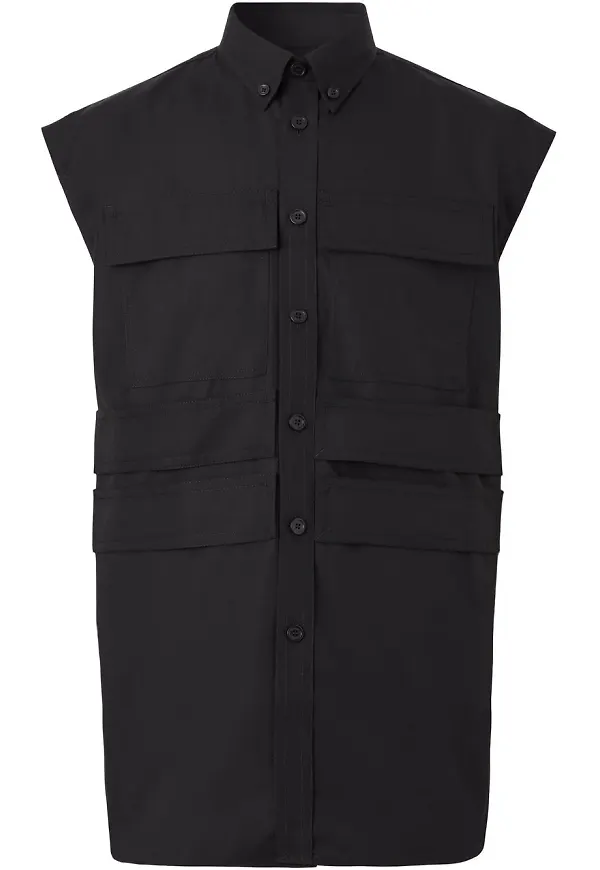 Burberry ärmlös skjorta - Svart