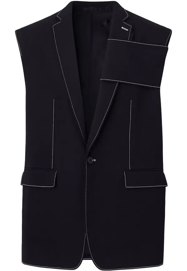 Burberry ärmlös skjortjacka - Svart