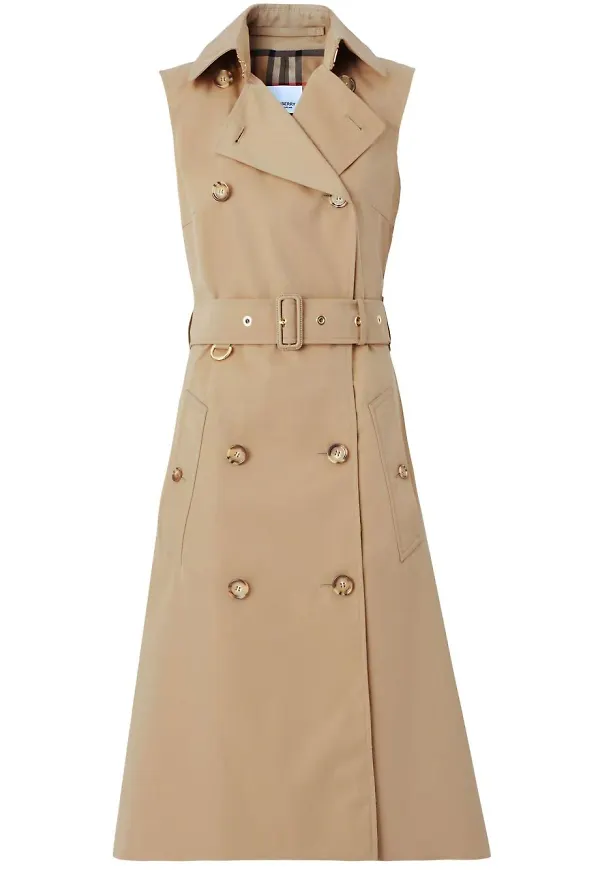 Burberry ärmlös trenchklänning - HONEY