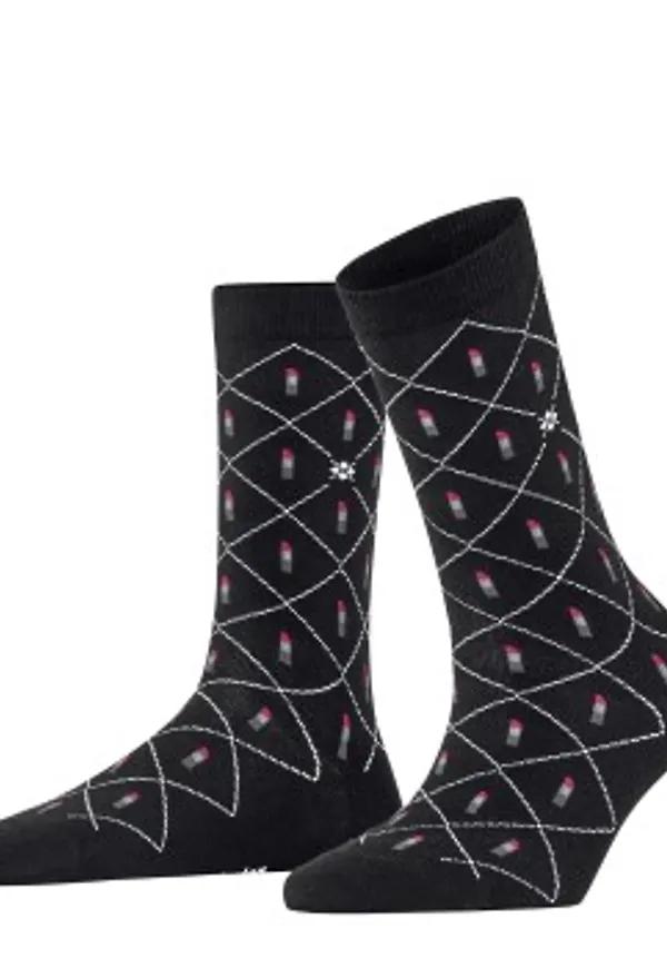 Burlington Strumpor Lipstick Organic Cotton Sock Svart Strl 36/41 Dam