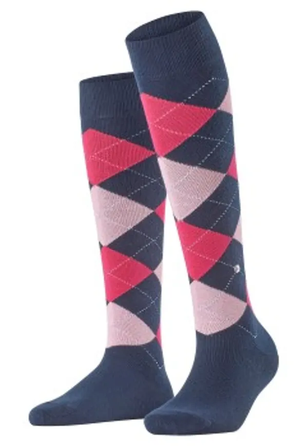 Burlington Strumpor Queen Knee High Sock Blå/Rosa Strl 36/41 Dam