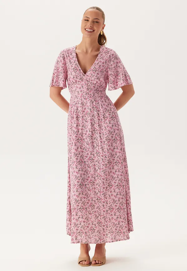 Butterfly Sleeve Viscose Maxi Dress