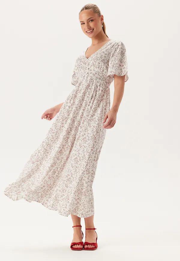 Butterfly Sleeve Viscose Maxi Dress