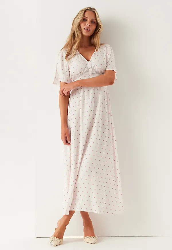 Butterfly Sleeve Viscose Maxi Dress