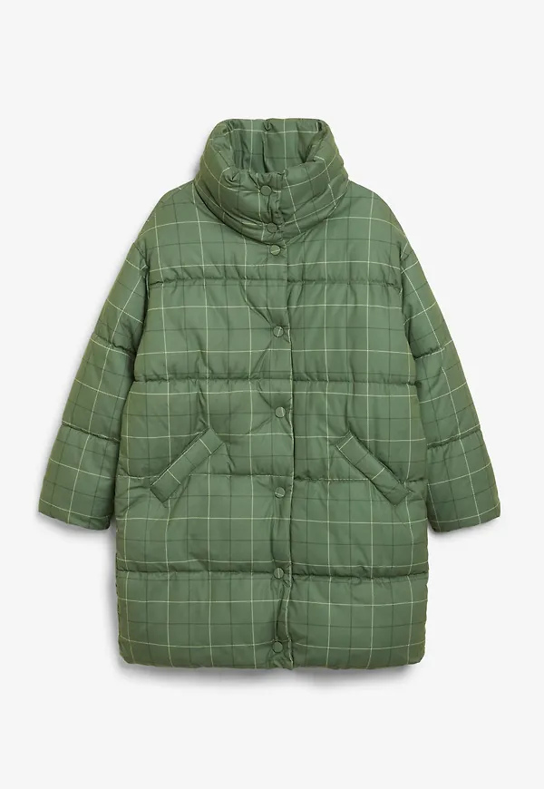 Button-up puffer coat - Green