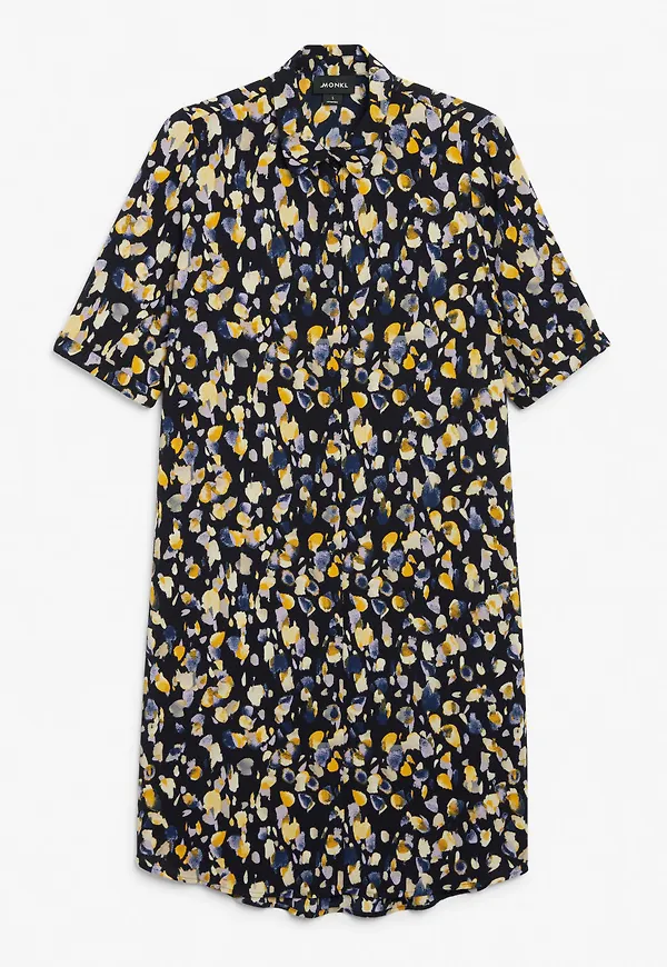 Button-up shirt dress - Blue
