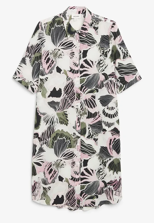 Button-up shirt dress - White
