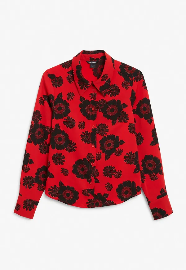 Button up blouse - Red