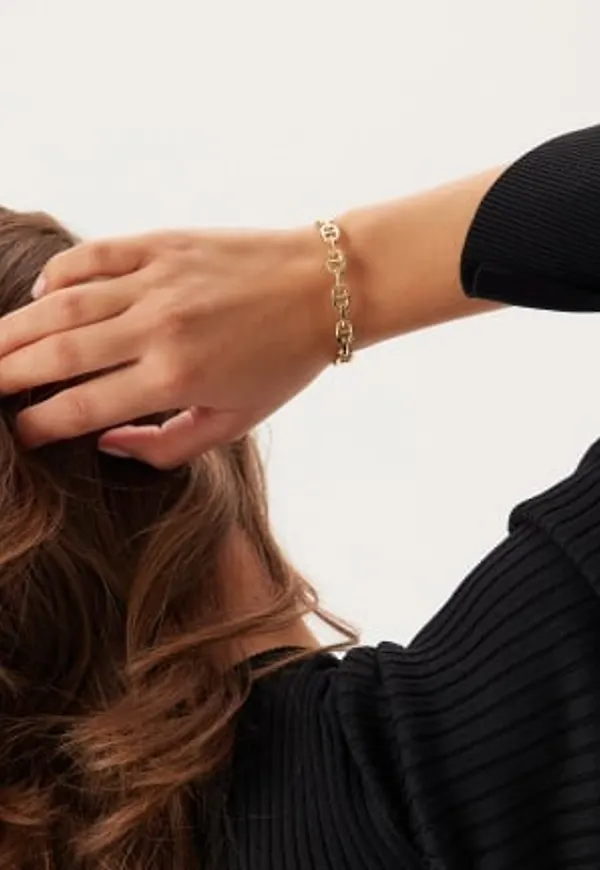 BY JOLIMA Pattern Bangle Gold Onesize
