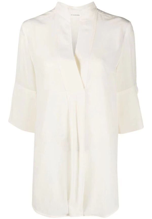By Malene Birger blus med beskuren ärm - Vit