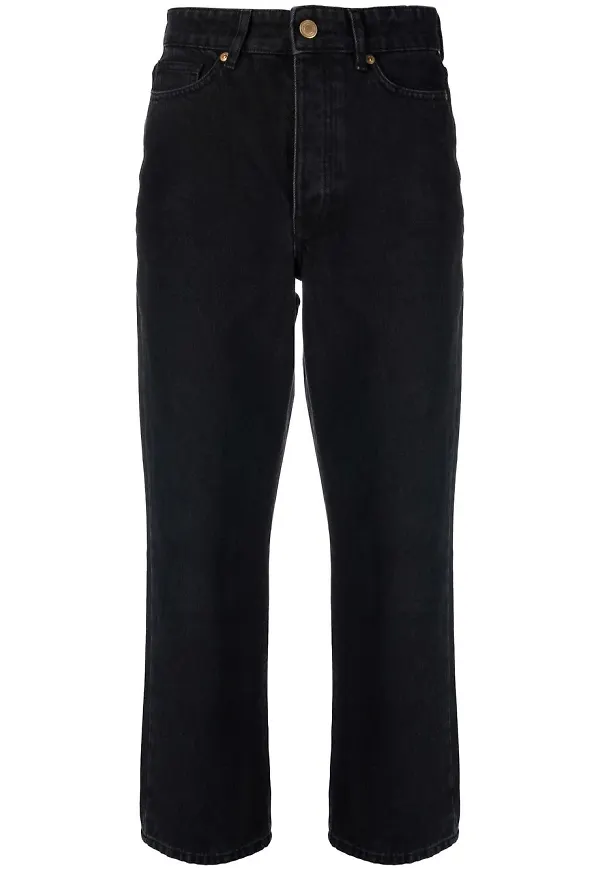 By Malene Birger croppade jeans - Svart