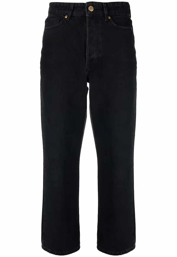 By Malene Birger croppade jeans - Svart