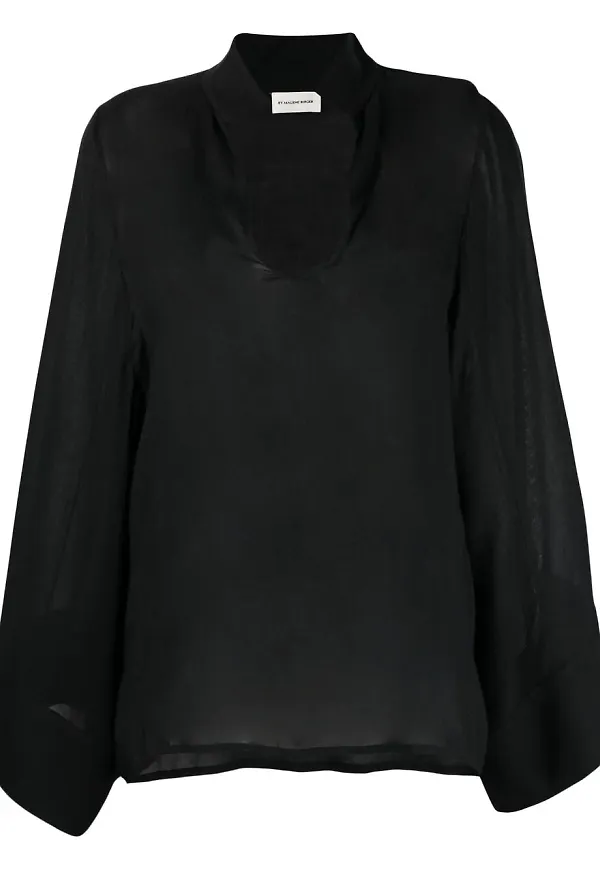 By Malene Birger långärmad blus - Svart