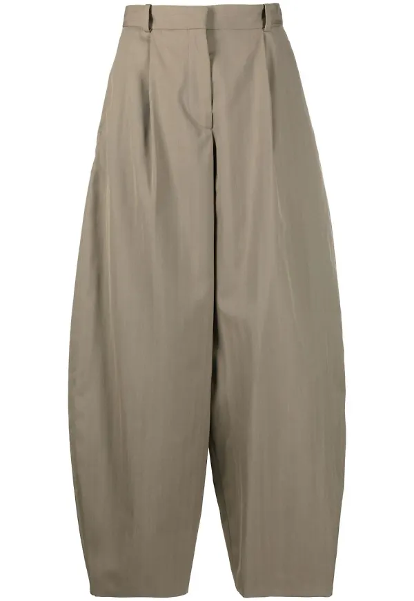 By Malene Birger plisserade slacks - Grön