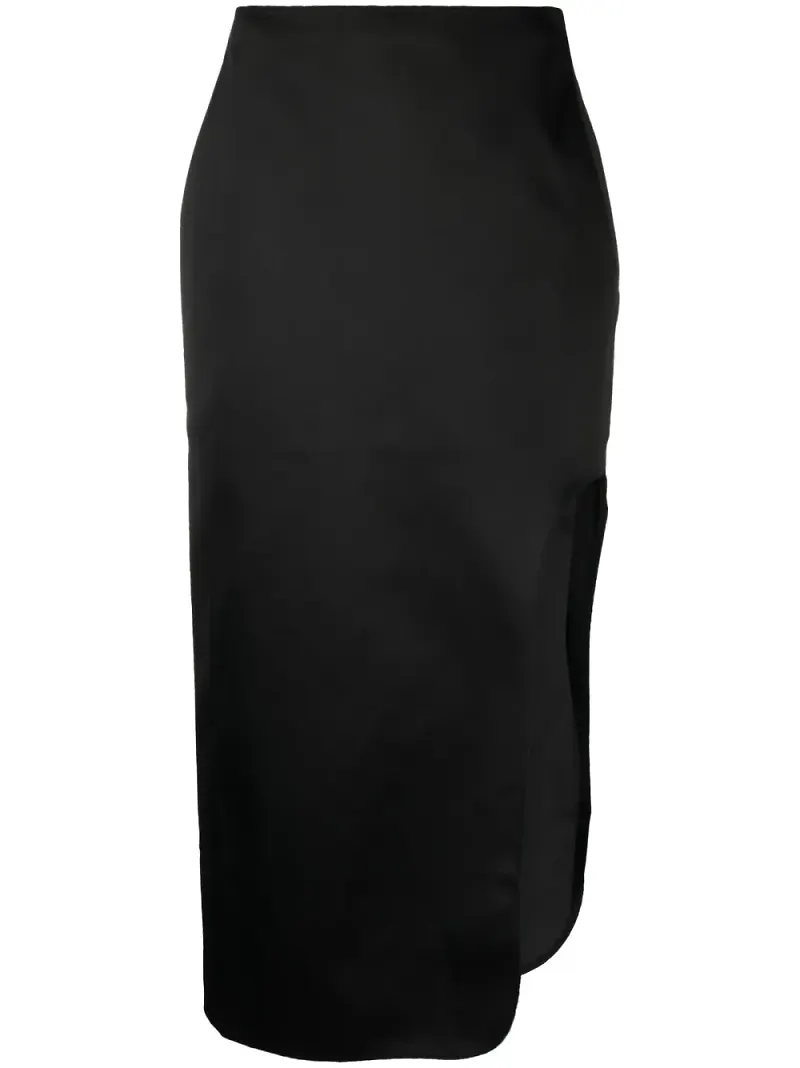 By Malene Birger Wick maxikjol med sidoslits - Svart