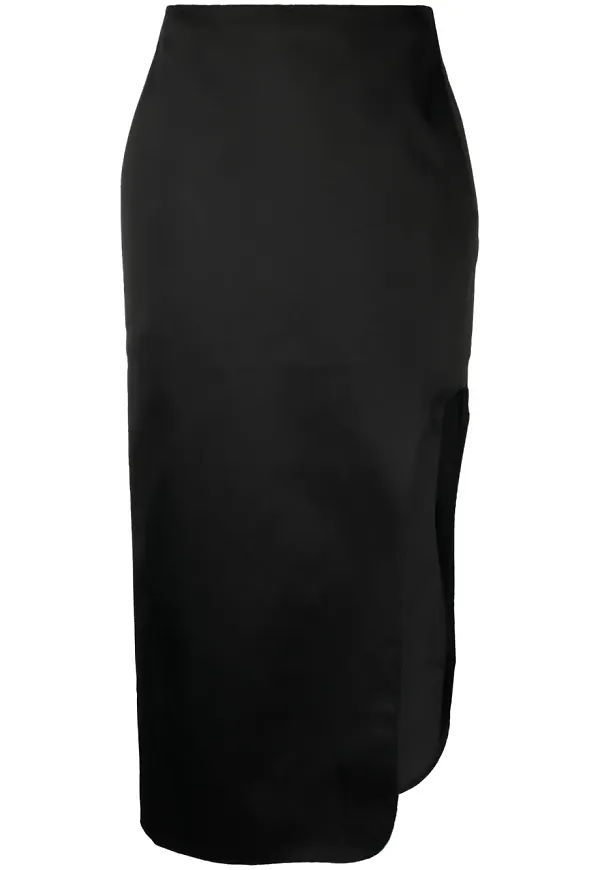 By Malene Birger Wick maxikjol med sidoslits - Svart