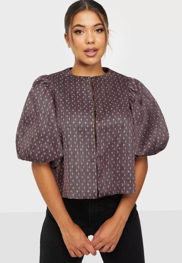 By Malina - Blusar - Metallic Pink - Cleo blouse - Blusar & Skjortor