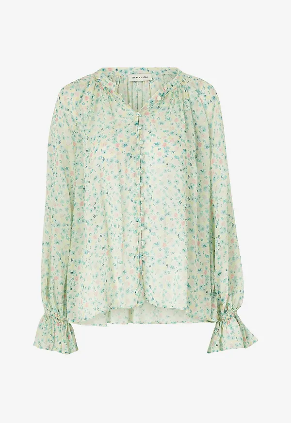 By Malina - Blus Celine Blouse - Grön
