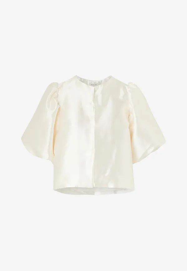 By Malina - Blus Cleo Blouse - Vit