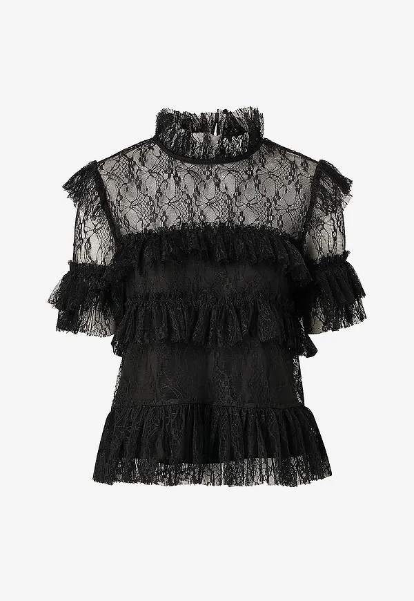 By Malina - Blus Rachel Blouse - Svart
