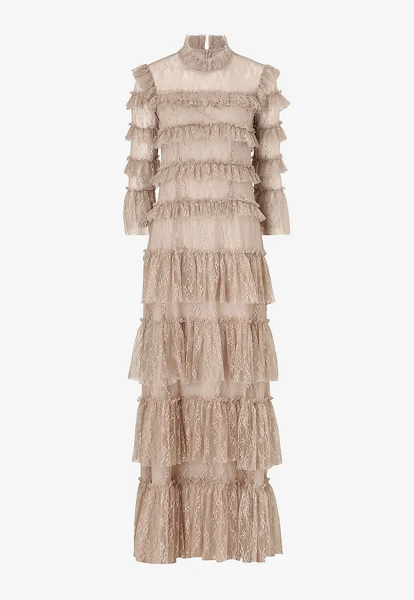 By Malina - Maxiklänning Carmine Maxi Dress - Beige