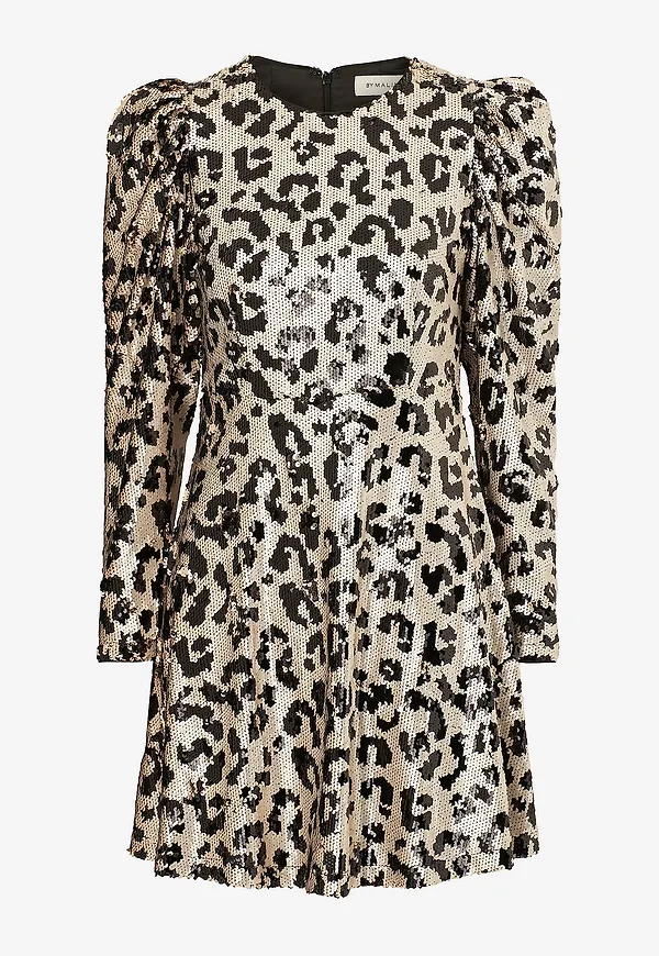 By Malina - Paljettklänning Hollis Sequin Dress - Beige