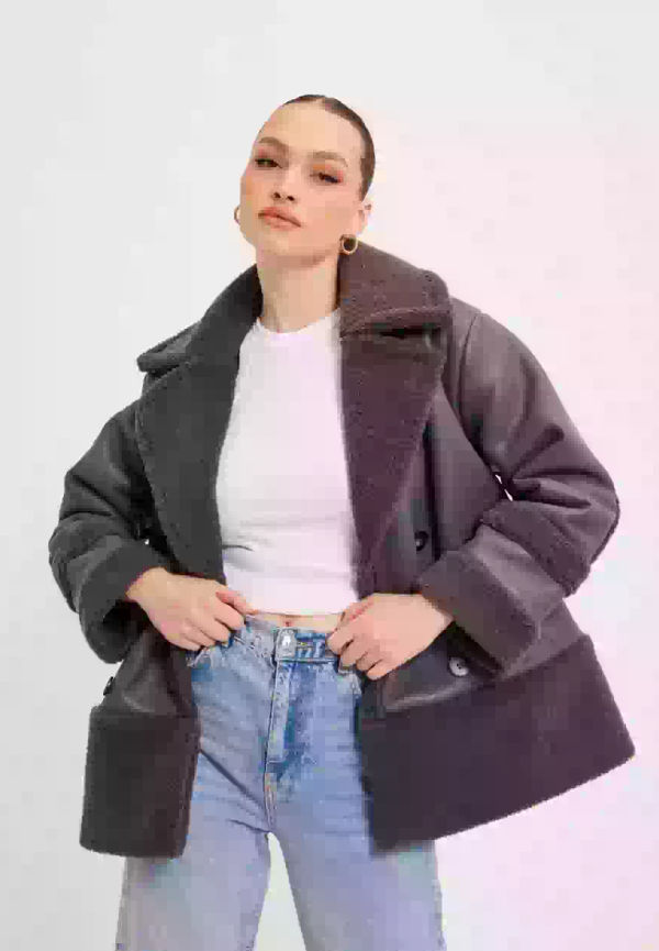 By Malina Piper shearling jacket Höstjackor & Vårjackor Ash