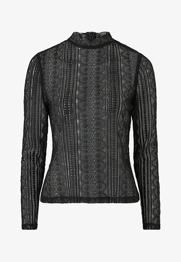 By Malina - Topp Fei Lace Top - Svart