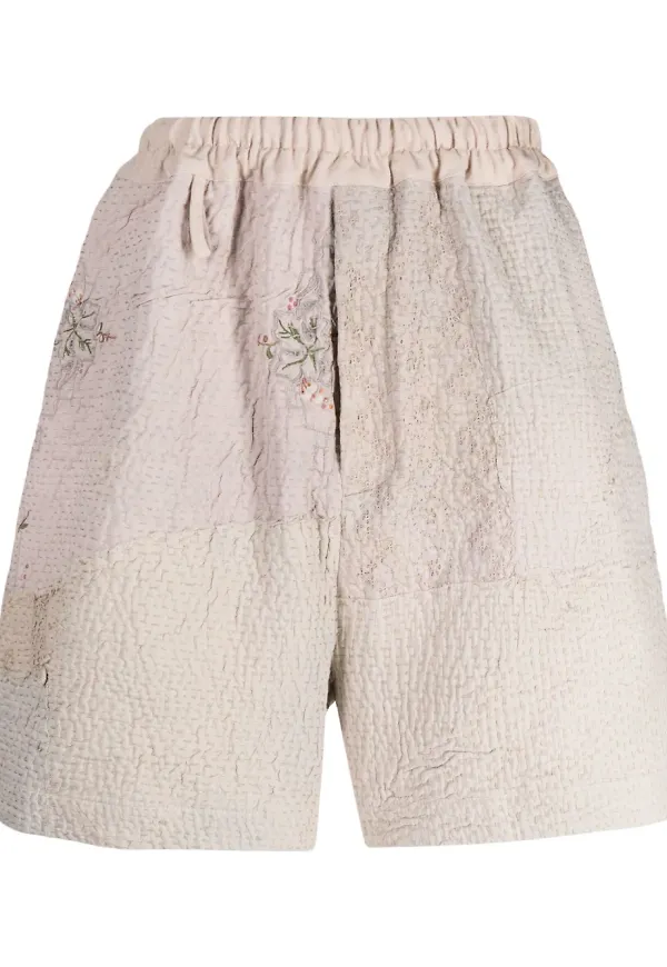 By Walid shorts med brodyr - Neutral