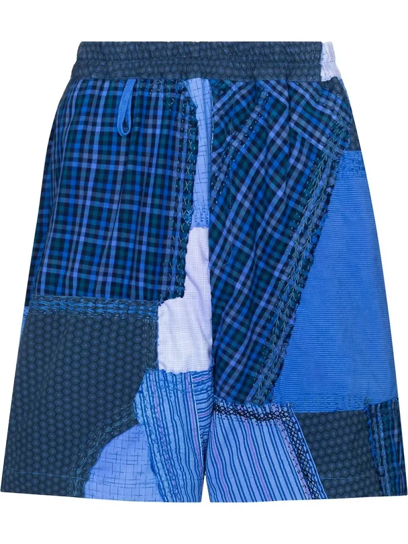 By Walid träningsshorts med lappdesign - Blå