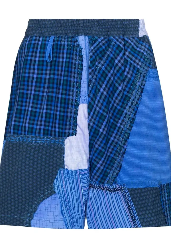 By Walid träningsshorts med lappdesign - Blå