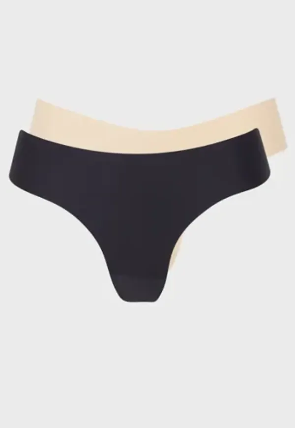 Bye Bra - Beige - 2-Pack Invisible Thong