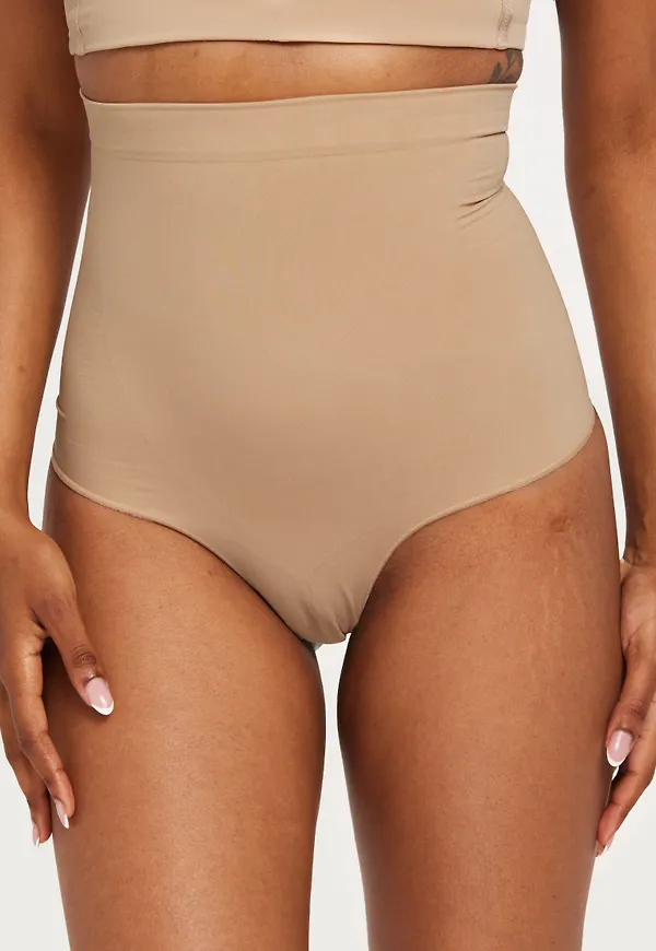 Bye Bra - Beige - Soft Touch Seamless High Waist Thong