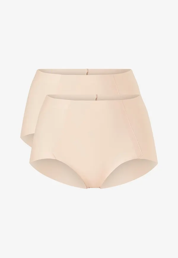 Bye Bra - Shapingtrosa Smooth Essentials Mid Waist Brief - light support 2-pack - Beige