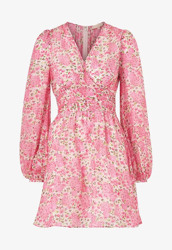 byTimo - Klänning Cupro Tieband Dress - Rosa