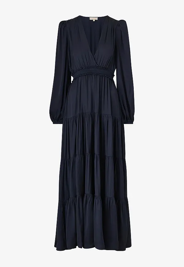 byTimo - Maxiklänning Satin Maxi Dress - Blå