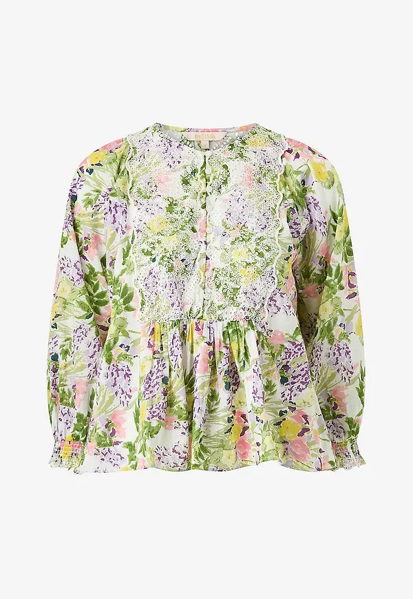 byTimo - Blus Cotton Slub Blouse - Lila