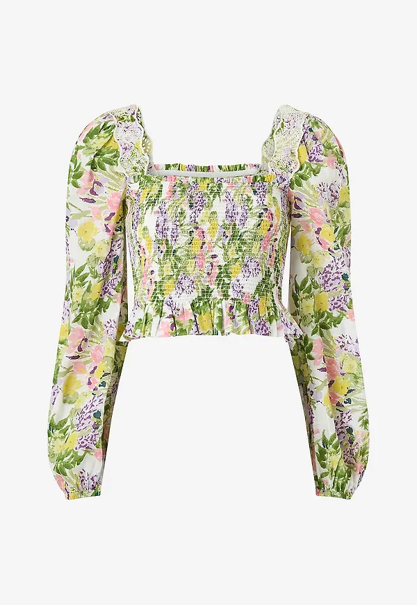 byTimo - Blus Cotton Slub Top - Lila