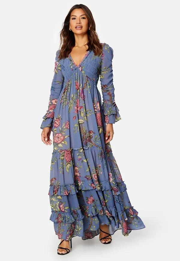 byTiMo Drapy Georgette Maxi Dress 332 - Botanical M