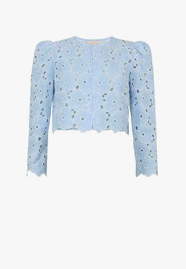 byTimo - Jacka Broderie Anglaise - Blå