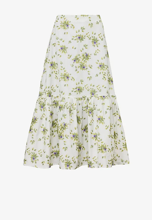 byTimo - Kjol Cotton Taffeta - Vit