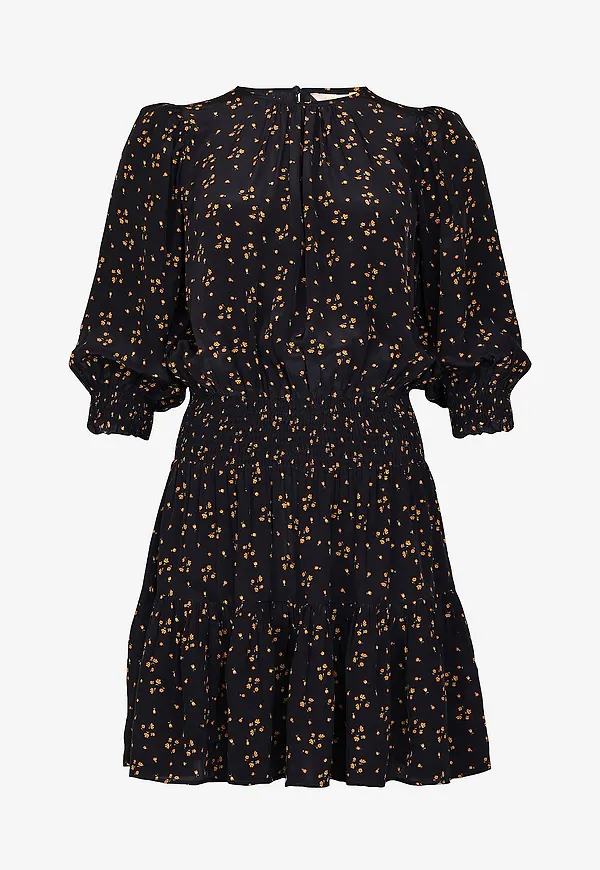 byTimo - Klänning Bohemian Mini Dress - Svart