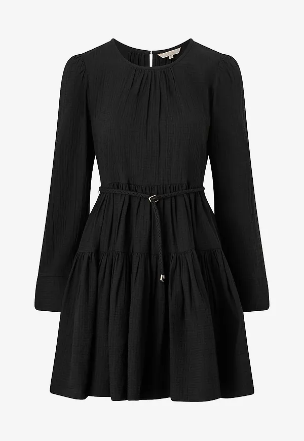 byTimo - Klänning Bohemian Shift Dress - Svart