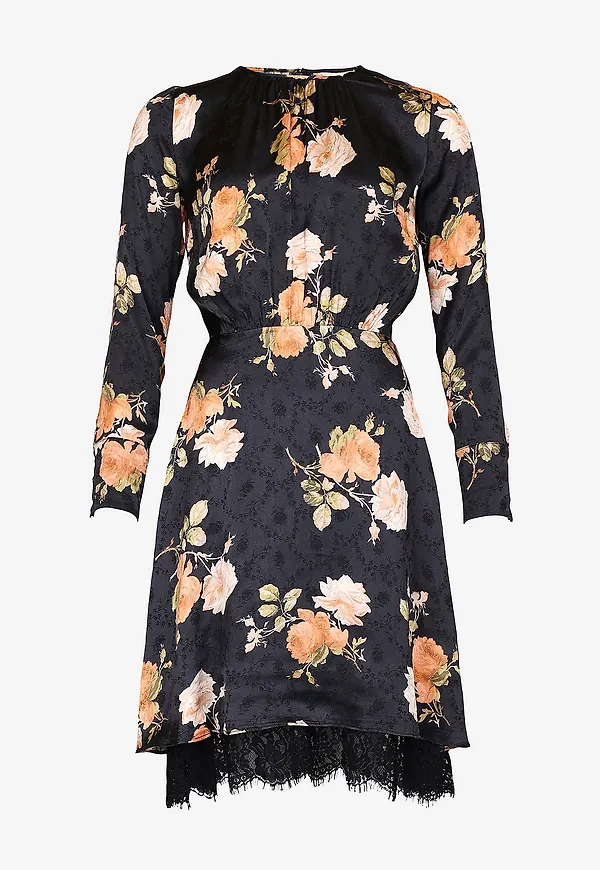 byTimo - Klänning Jacquard Mini Dress - Svart