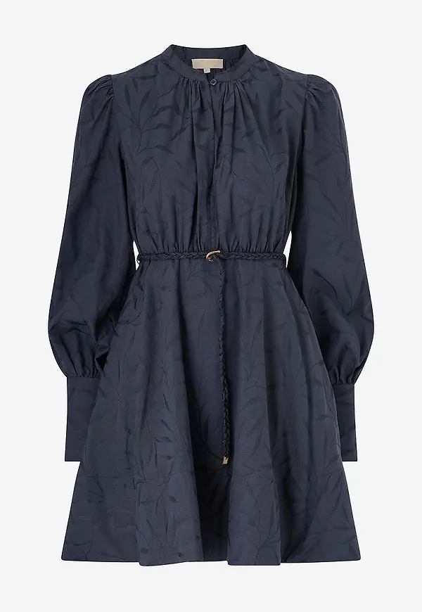 byTimo - Klänning Jacquard Mini - Svart