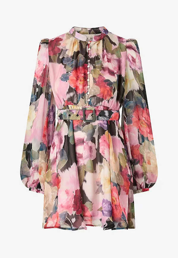 byTimo - Klänning Organza Mini Dress - Flerfärgad