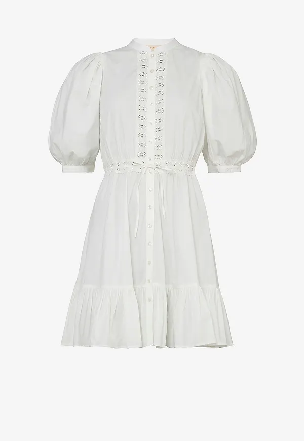byTimo - Klänning Poplin Mini Dress - Vit