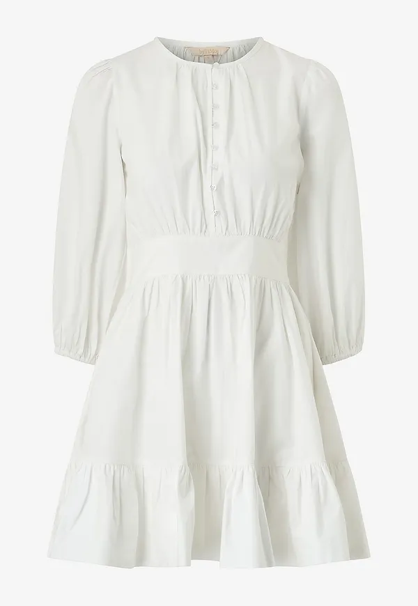 byTimo - Klänning Poplin Mini Dress - Vit