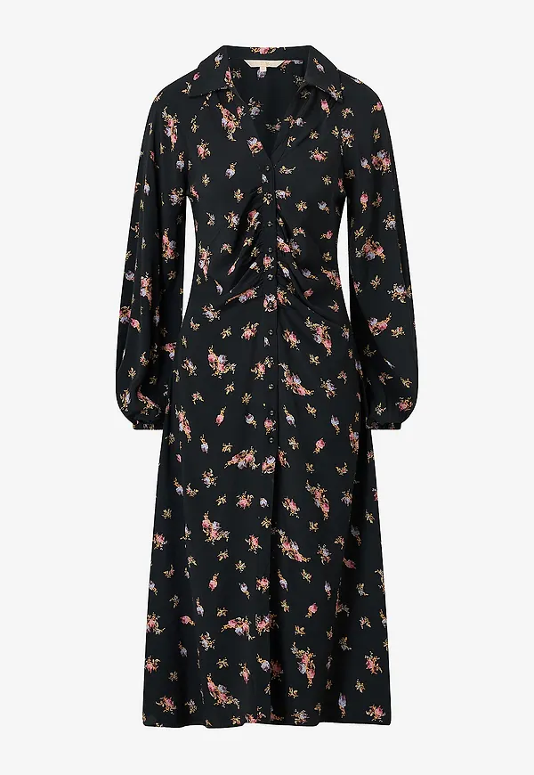 byTimo - Klänning Viscose Button-down Dress - Svart
